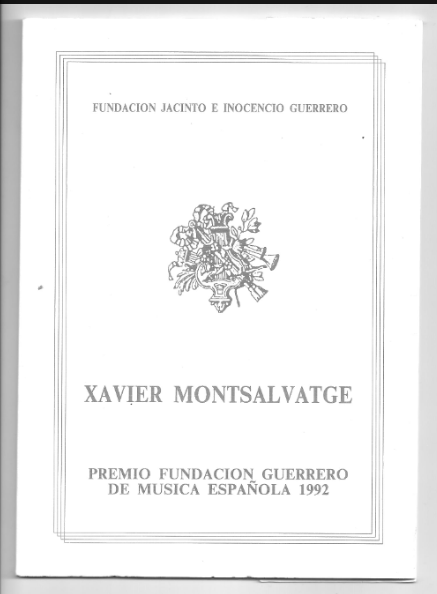 Premio Fundaci�n Guerrero de Musica Espa�ola 1992